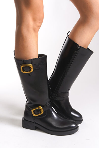 Riccon Talorynth Kadın Çizme 0012455 Siyah Rustik