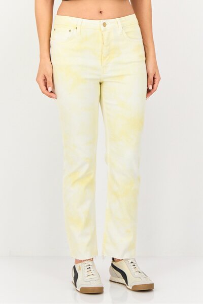 Reiko بنطلون جينز نسائي مطاطي بقصّة عادية، متعدد الألوان