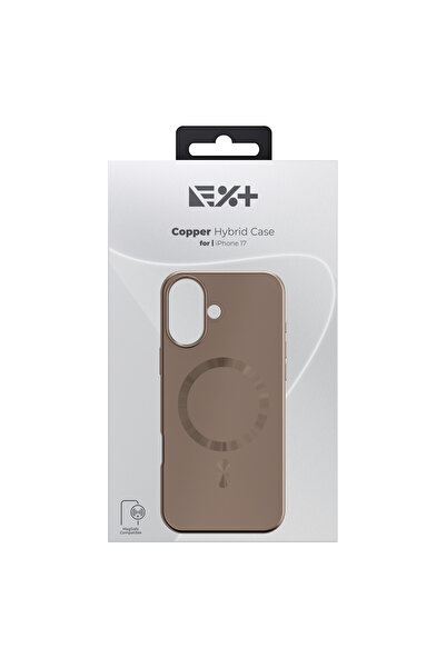 NEXT ONE Husă de protecție hibridă NOA pentru iPhone 17, MagSafe, roz cupră