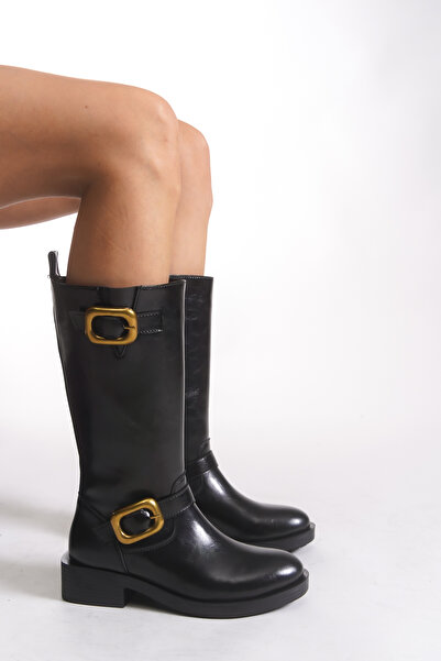 Riccon Talorynth Kadın Çizme 0012455 Siyah Rustik