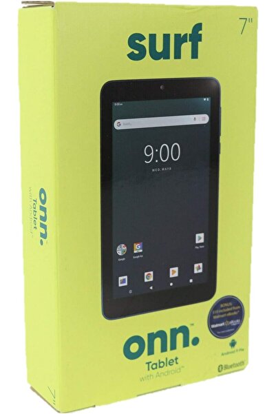 Onn . Surf 7 inch Android Tablet 9.0 Pie 16GB 1.3GHz Quad-Core 2 Camera Bluetooth