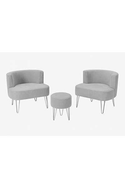 AY CONCEPT Elegance 2'li Çay Seti Berjer Ve Puf Takımı
