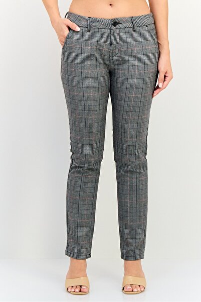 Reiko Women Chino Fit Plaid Straight Leg Pants, Multicolor