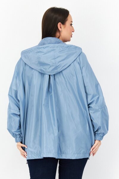 Gerry Weber Women Hooded Long Sleeve Soft Shell Jacket, Blue