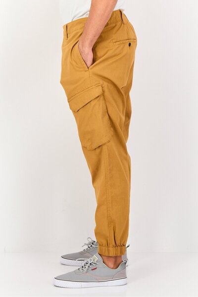 Timberland Men Regular Fit Plain Cargo Pants, Light Brown