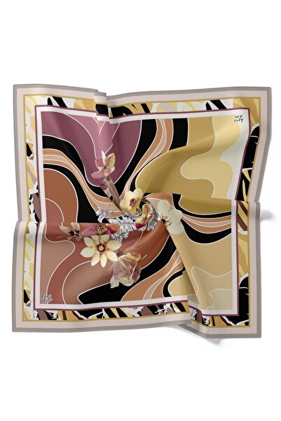 Levidor Φουλάρι με λουλουδάτο σχέδιο μπατίκ με λαμπερό κρυστάλλινο σχέδιο