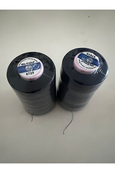 BORADİKİŞİPLİĞİ Genel Marka Siyah Ve Beyaz Dikiş Ipliği 5000 Metre - 2 Li Set LACİVERT