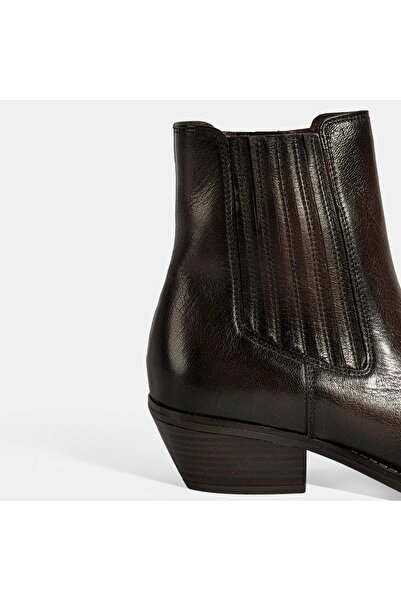 Desa Kadın Kahve Topuklu Deri Bot