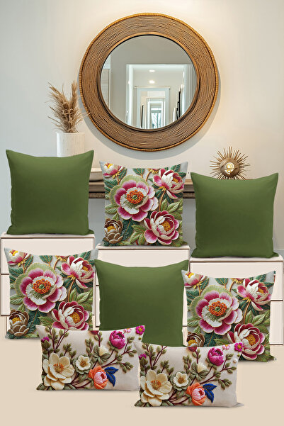 Filamente Husă pentru pernă cu imprimare digitală pe două fețe, 8 bucăți, cu ...