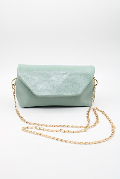 LASSO Women's Mint Wallet Size Gold Chain Shoulder Bag
