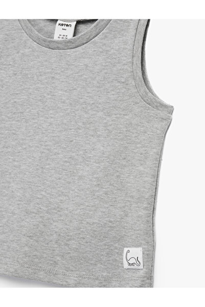 Koton Crew Neck Cotton Blend Sleeveless Tank Top