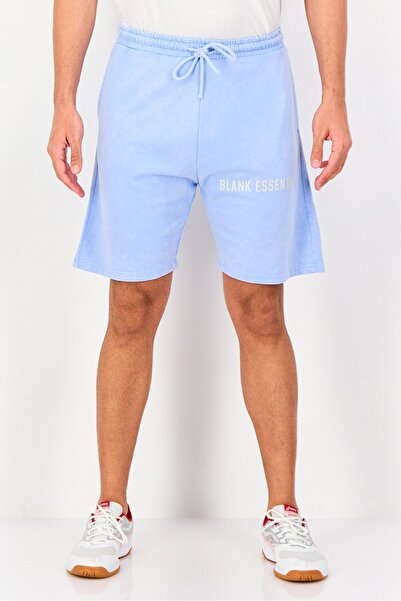 BLANK ESSENTIALS Men Brand Logo Basic Shorts, Blue