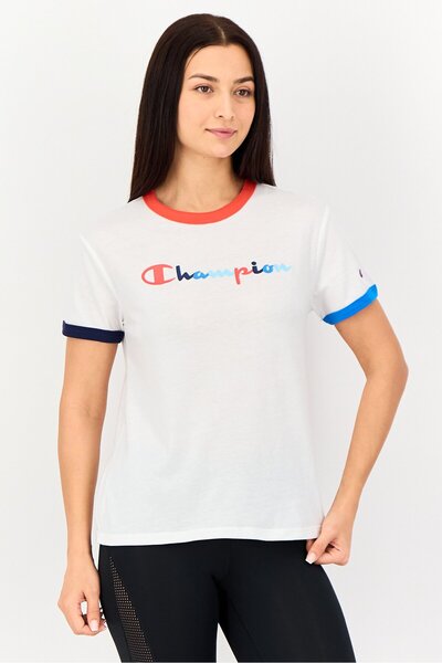 Champion Women Sportswear Fit Short Sleeve Outdoor T-Shirts, White