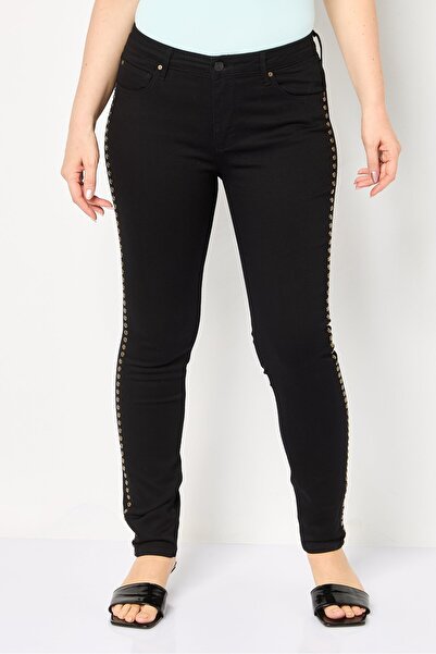 Reiko Women Skinny Fit Solid Stretchable Denim Jeans, Black