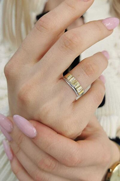 nasipkuyumcu 14 AYAR ZİGZAG MODEL ALTIN ALYANS YÜZÜK 6 MM XAL000333