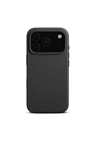 unkown Husă de protecție din piele Woolnut pentru iPhone 17 Pro, neagră