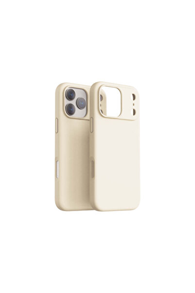 Dviced Husă de protecție din silicon pentru iPhone 17 Pro, bej