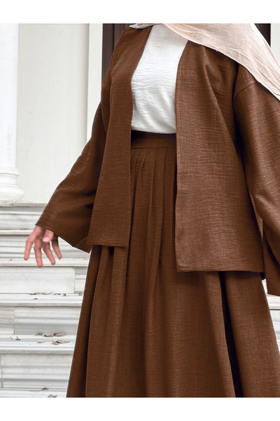 NON Women's Linen Shirt and Pants Set with Detail