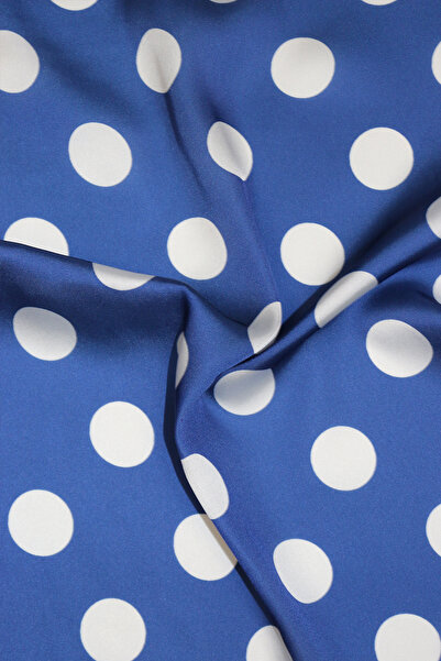 SARDO KUMAŞ Puantiyeli Desenli Dijital Baskılı Şifon Saten Kumaş / En 1,50 cm - Elbise , Perde ve Kırlent