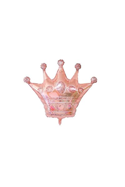 İSTOÇ PARTİ Large Size Rose Color King Crown Foil Balloon