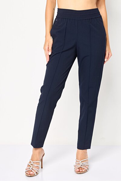 Lacoste Women Regular Fit Solid Straight Leg Pants, Navy