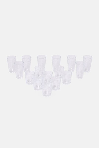Gibson Home 16 Pieces Double Old-Fashioned Glass And Tumbler Set, Transparent