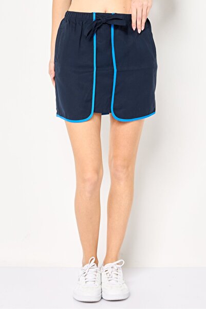 Lacoste Women Solid Mini Skirts, Navy Blue
