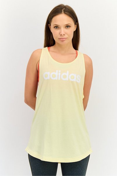 adidas قميص تدريب رياضي بدون أكمام للنساء، أصفر