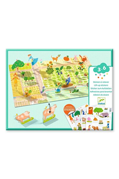 djeco Creative set of reusable stickers Farm, for Boy, Girl age 45722