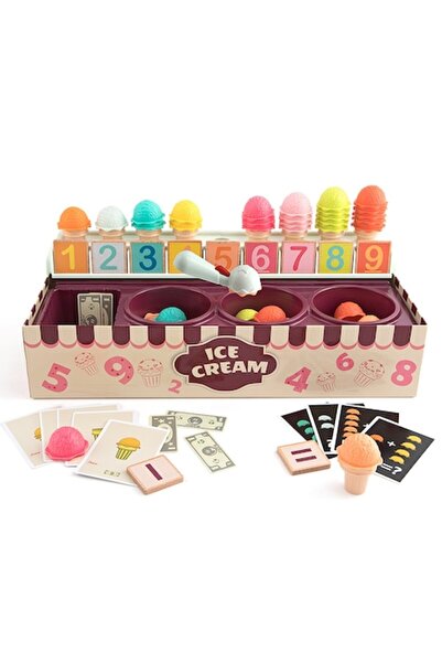 B4U Jucărie educațională, joc Montessori cu înghețată matematică