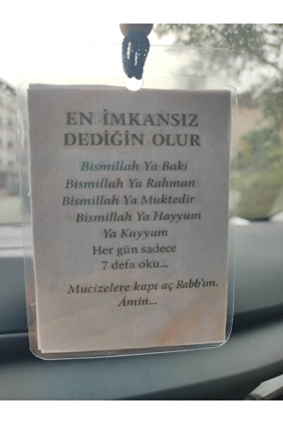 Eslemita En İmkansız Dediğin Olur Araba Süsü Dikiz Aynası Süsü Araba Duası