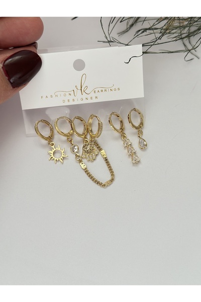 mibrillo 6-Piece Earrings Multiple Earrings