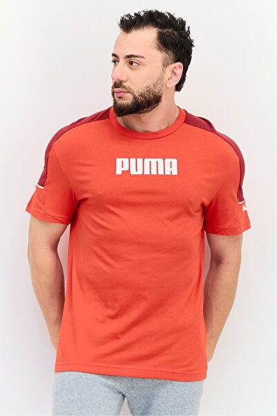 Puma Men Relaxed Fit Short Sleeve Outdoor T-shirt, Red