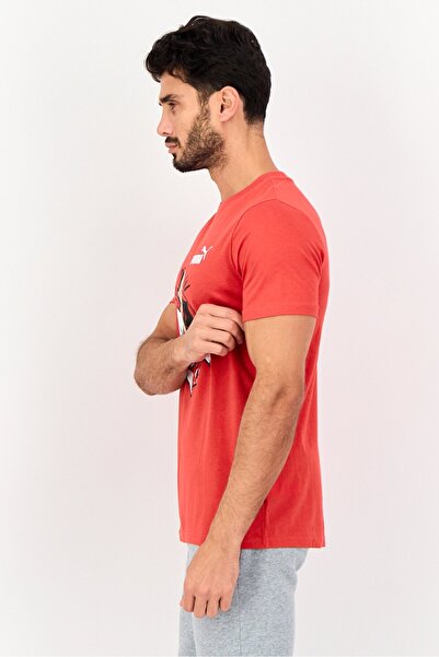 Puma Men Sportswear Fit Short Sleeves Outdoor T-Shirt, Red