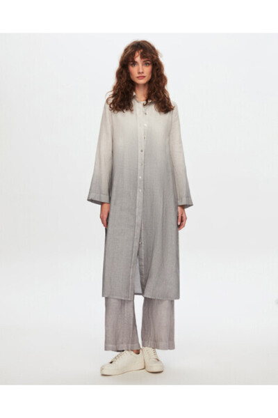 MISS DALIDA T24Y-7002 Bol Paça Degrade Keten Pantolon DARK GREY