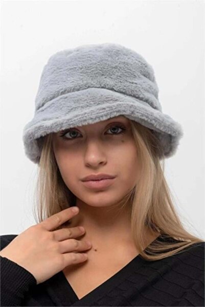 Dipmoda Γυναικείο καπέλο bucket Με γούνα DPAKS009