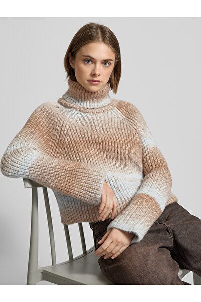 UBBA Dalga desenli triko kazak