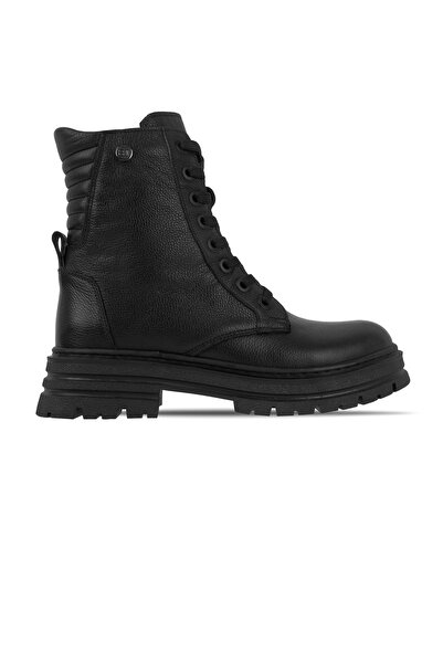 MY DERİ Clary Kadın Hakiki Deri Bağcıklı Fermuarlı Postal Bot 4192