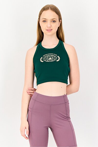 adidas Women Sportswear Fit Sleeveless Training Tank Top, Green