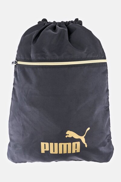 Puma Women Brand Logo Gym Sack bag, Black