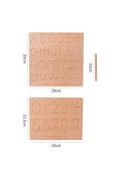 B4U Jucărie educativă, Tablă alfabet din lemn Montessori din lemn