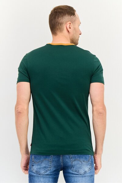 Levi's Men Crew Neck Short Sleeve Brand Logo T-Shirt, Green