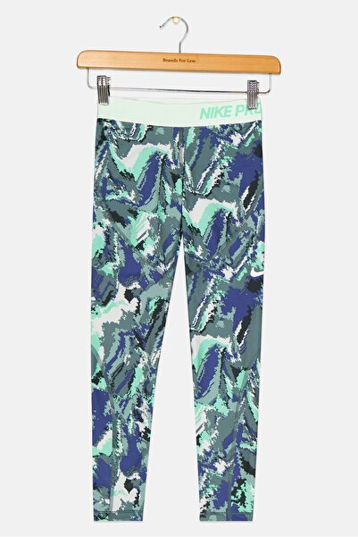 Nike بنطال رياضي ضيق للتدريب للبنات، لون زيتوني