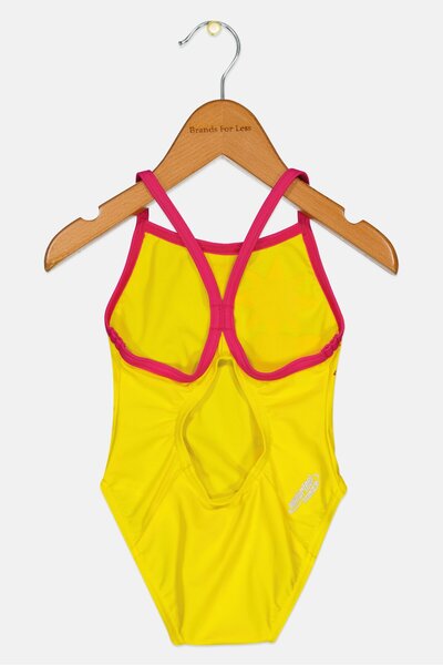 ARENA Toddlers Girl Graphic Print One Piece Swimwear, Yellow