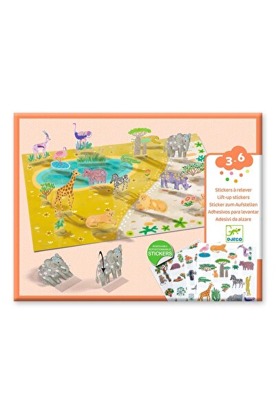 djeco Creative set of reusable stickers Animals, for Boy, Girl age 45722