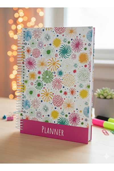 ETİT NOTEBOOK LİZ SERT KAPAK SPİRALLİ 4 RENK BASKILI TARİHSİZ AJANDA