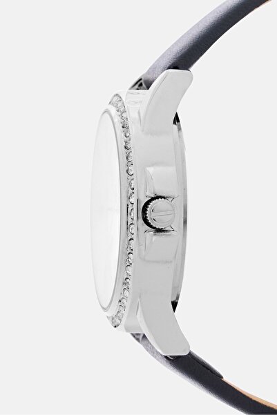 Kenneth Cole Women KCWLA2271701 Leather Analog Watch 34 mm, Dark Grey