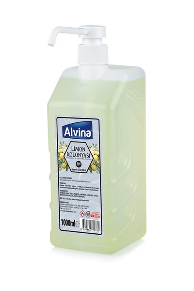 Alvina 80 Derece Pompalı Limon Kolonyası 1000 ml