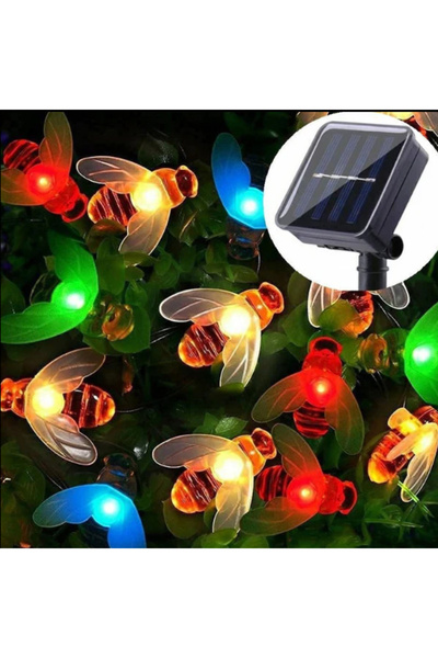 OEM Instalație solară de Crăciun cu 50 albinuțe, 6 metri, exterior, multicolor