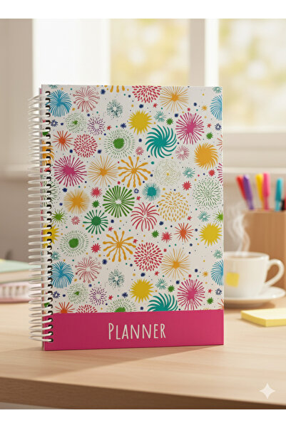 ETİT NOTEBOOK LİZ SERT KAPAK SPİRALLİ 4 RENK BASKILI TARİHSİZ AJANDA